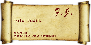 Feld Judit névjegykártya